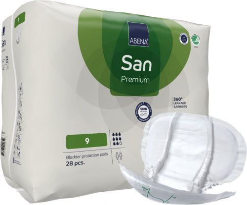 Protection anatomique - Abena San N°9 - Carton de 4 paquets (112 unités)