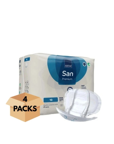 Protection anatomique - Abena San N°10 - Carton de 4 paquets (100 unités)