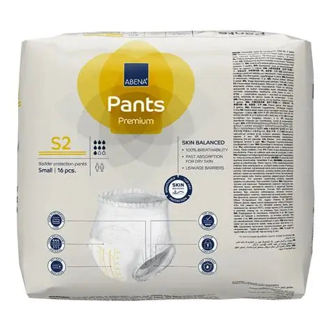 Couche Culotte adulte - ABena Pants - Taille S2 Carton de 6 paquets- 96 unités