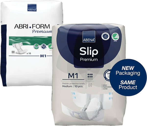 Couche Adulte - Abena Slip M1 - Carton de 6 paquets (60 unités)
