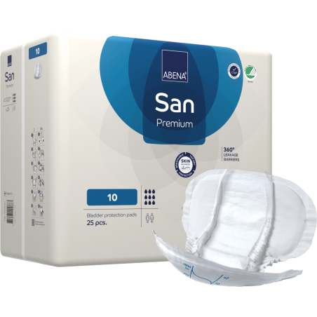 Protection anatomique - Abena San N°10 - Carton de 4 paquets (100 unités)