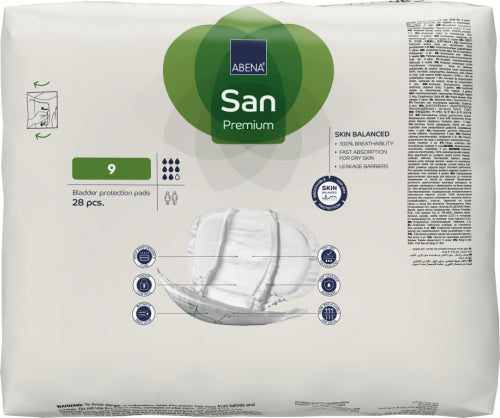 Protection anatomique - Abena San N°9 - Carton de 4 paquets (112 unités)