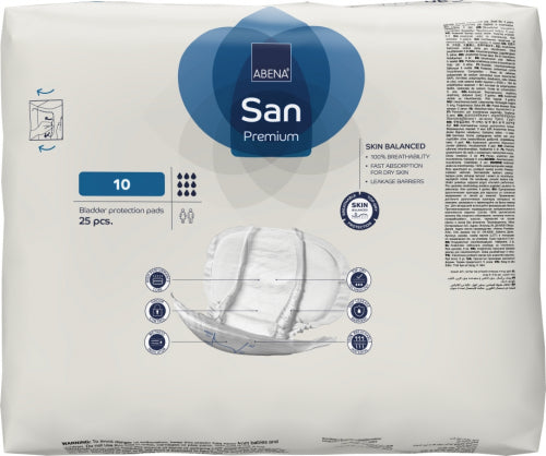 Protection anatomique - Abena San N°10 - Carton de 4 paquets (100 unités)